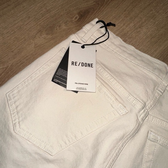 NWT Re/Done Cream Straight Leg Women's Jeans size 28 - Picture 4 of 8